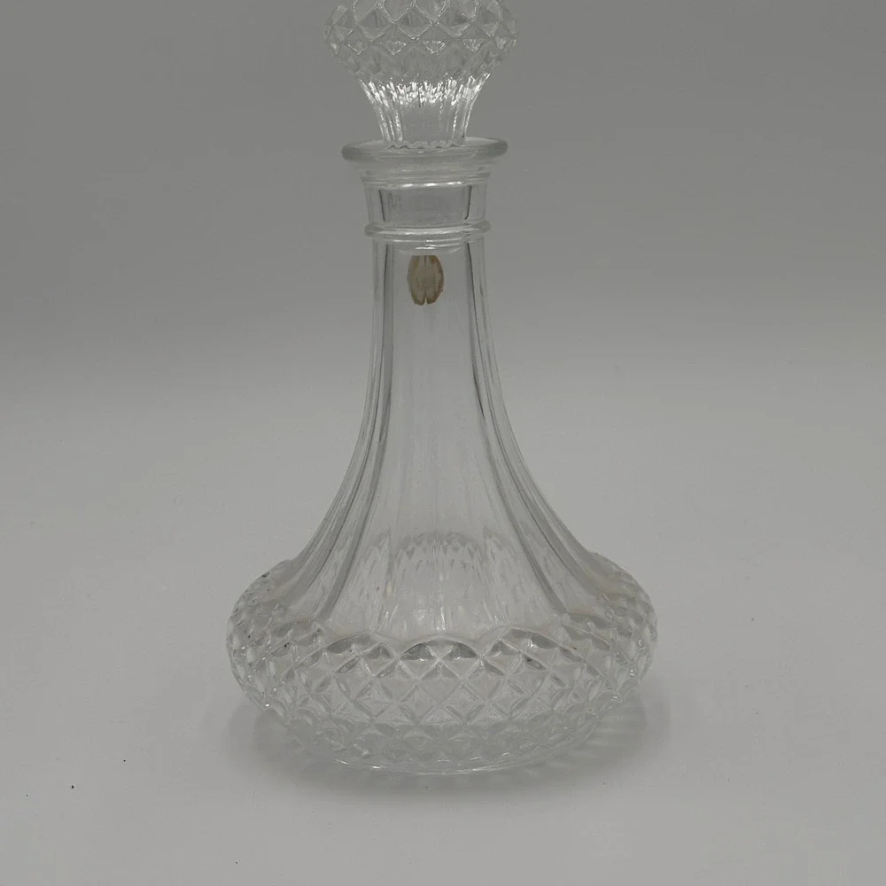 Cristal d Arques France Longchamp 24 Lead Crystal Wine Spirits Decanter Stopper
